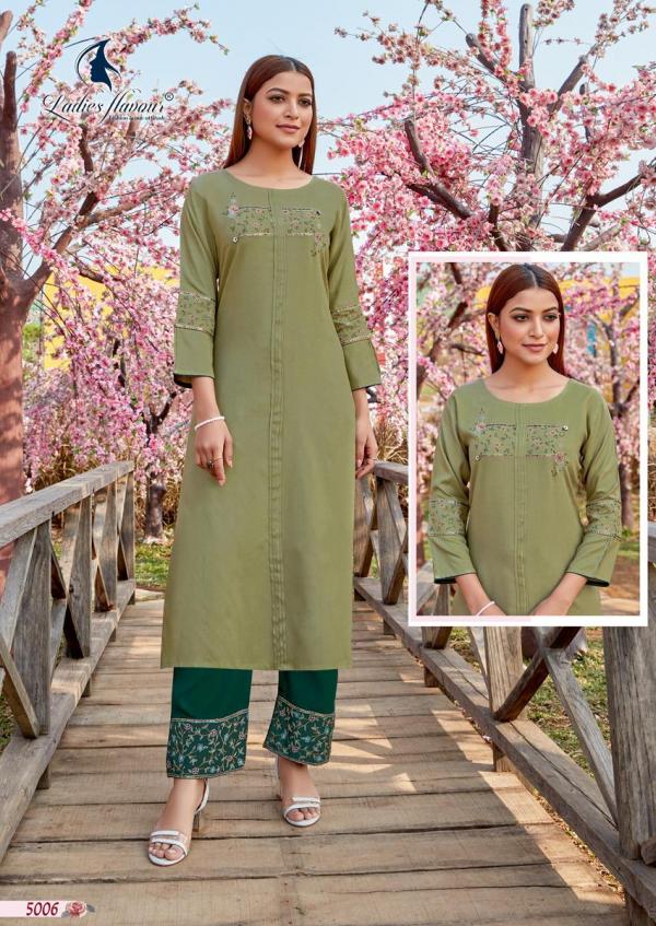 LF Ginni 3 Rayon Fancy Embroidery Kurti With Plazzo 